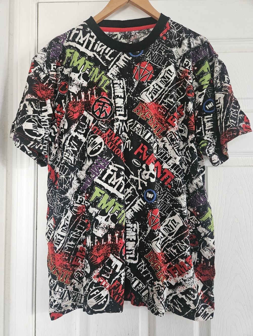 FML International Graphic Short Sleeve Crewneck T-Shirt with Multicolor Print